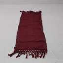 FEXIA Burgundy Red Table Runner with Tassels 72 Inches Long for Home Decor Macrame Table Runner for Modern Room Decor Farmhouse Rusitic Table Runner for Dining Bedroom Bridal Shower (11x72 Inches) (Table Runner, 12" x 72")