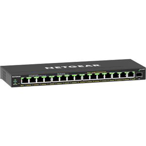 NETGEAR 16-Port PoE Gigabit Ethernet Easy Smart Managed Essentials Switch (GS316EPP) - with 15 x PoE+ @ 231W, 1 x 1G SFP Port, Desktop or Wall Mount