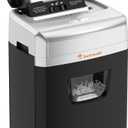 Bonsaii 120-Sheet Autofeed Micro-Cut 30-Min Run Heavy Duty Paper Shredder P-4 Security Level, Jam-Proof, 62dB Ultra-quiet, Shreds Staples/Credit Cards, 6 Gal Bin with Casters, for Home Office, C233-B