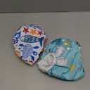ALVABABY 2pcs Swim Diapers Baby & Toddler Snap One Size Reusable Adjustable Baby Boy Cartoon Fish Small DYK05-06