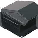 Broan-NuTone 636 Steel Roof Vent Cap for 3" and 4" Round Duct, For Bathroom Ventilation Fans, Black