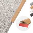 Flexible PVC Carpet Edge Trim Strip, Self Adhesive, Cuttable Carpet & Floor Transition Strip from Carpet to Tile, Waterproof Edging for Rugs & Mats, High Traffic Safety,for Carpet Thickness Within 5mm (10Ft), Brown