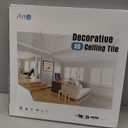 Art3d 12-Pack Square Black Drop Ceiling Tile 2ft x 2ft, PVC Ceiling Panel 24 x 24in.