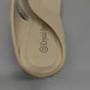 Crystal Queen Women Beach Sandals Platform Wedges Sandals High Heels Wedges Slippers Flip Flops White Flip Flops Plus Size (7, Beige)