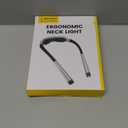 Glocusent Ergonomic Reading Light, 1600mAh Rechargeable Book Light for 100 Hrs - 3 Colors & 5 Brightness, Neck Light with Timers, Sleep Aid & Travel Lock, Perfect for Reading, Knitting & Craft (Gray)