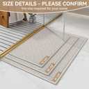Bathroom Rugs Mat 16x24, Extra Soft Absorbent Chenille Bath Rug, Non Slip PVC Backing Washable Quick Dry Bath Mats for Bathroom Fit Under Door, Tub, Shower, Sink, Home Decor Accessories Beige