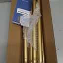 Gold Shower Curtain Rod 34-96 Inches(2.8-8ft) Never Rust Adjustable Shower Rod Spring Tension Non Slip No Drilling Shower Rods for Bathroom Garland Window