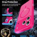 Magnetic Shockproof for iPhone 17 Pro Case,[Camera Protection][Compatible with Magsafe][Non-Slip][Mil-Grade Protection] Slim Anti-Yellow Translucent Matte Phone Case for iPhone 17 Pro,Hot Pink