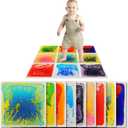 Art3d Liquid Fusion Activity Play Mat for Kids, Pack of 9 Tiles 12" X 12", Multi-Color (Green-yellow,orange,blue-red,pink,blue-yellow,yellow-black,red,blue,purple-black)