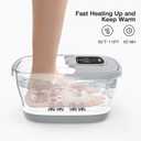 HOSPAN Collapsible Foot Spa with Heat, Bubble, Red Light, and Temperature Control, Foot Bath Massager with 8 Shiatsu Massage Rollers, Pedicure Foot Spa for Relaxation and Stress Relief