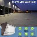 Dusk to Dawn 150W LED Wall Pack Light, 21000LM 800-1000W HPS/HID Equivalent, 5000K Daylight Commercial Outdoor Security Lighting with Photocell Sensor, ETL for Parking Garages,Warehouse,Entrance