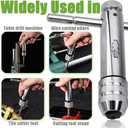 2Pcs Ratchet T Handle Tap Wrench, Adjustable T Bar Handle Holder Ratcheting Wrench for Metric M3-M8 / M5-M12 Thread Screw Taps