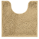 Reyox Chenille Bath Mat, Toilet Rugs U Shaped, Soft Plush Bath Bathroom Rug, Absorbent Shaggy Bathroom Contour Rug Apricot 20x23