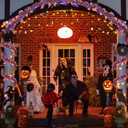 2 x Halloween Tinsel Garland Party Decorations 33FT Orange Purple Black Halloween Pumpkin Bat Garland Twist Hanging Indoor Outdoor Decorations