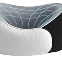 Purroch Advanced Memory Foam Neck Travel Pillow, Neck Pillow Airplane Designed for The Comfort of Travel & Office, Travel Pillow for Plane, Car, Home, Work, Grey 