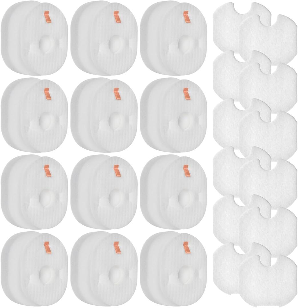 Filter Replacement for Shark Rocket HV301 HV300 HV30126 HV302 HV292 HV305 HV307 UV450 QS301 QS302 CS100 Ultra-Light Corded Stick Vacuum, 12 Foam & Felt & Post Filters, Replace Part #XFFV300