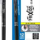 Pilot, FriXion Clicker Erasable Gel Pens, Fine Point 0.7 mm, Pack of 12, Black
