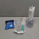 H2ofloss Water Dental Flosser Portable Dental Oral Irrigator with 5 Modes, 6 Replaceable Jet Tips, Rechargeable IPX7 Waterproof Teeth Cleaner for Home and Travel -300ml Detachable Reservoir (HF-6) (White)