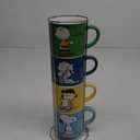 Silver Buffalo Peanuts Comic Strip 4-Pack Ceramic Mug Stack, 10-Ounces