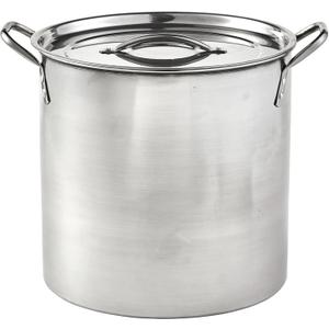 IMUSA USA Stainless Steel Stock Pot with Lid 16-Quart, Silver