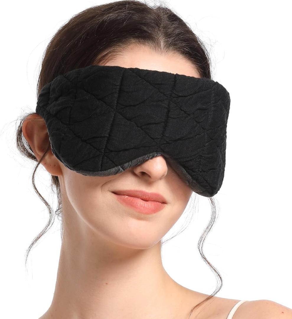 Microwave Activated Warm Eye Compress, Heated Mask for Dry Eyes, Stye Treatment, Relief Eye Fatigue, Moist Warm Eye Compress, Weighted Eye Mask for Sleeping