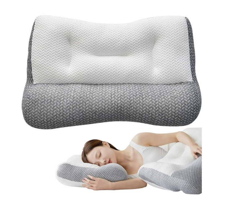 Cervical Neck Pillow for Neck Pain Relief and Shoulder Pain, Contour Pillow for Pain Relief Sleeping Ergonomic Pillow for Side Back & Stomach Sleeper with Washable Pillowcase (19" x 29")