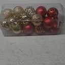 Christmas Ball Ornaments Set, 20pcs 3.15'' Red and Gold Christmas Shatterproof Ornaments Set for Xmas Tree Traditional Christmas Tree Decoration Hanging Baubles for Home Decor