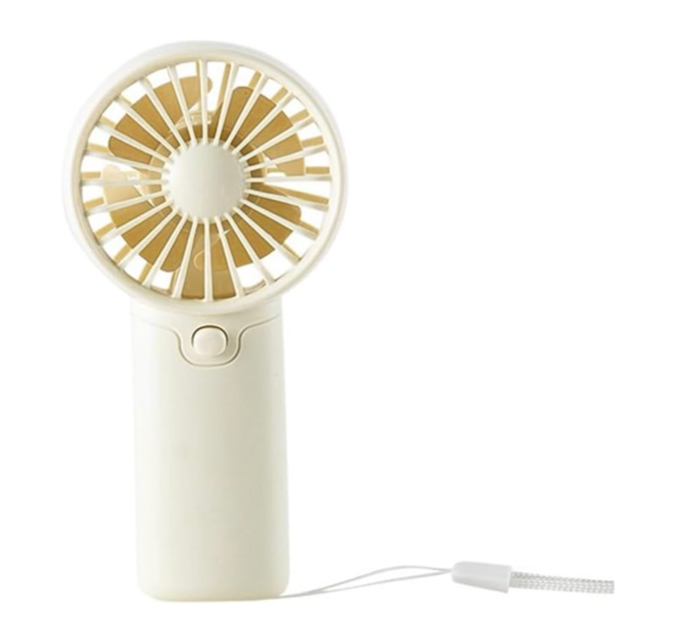 FINEDAYS Handheld Fan,Personal Rechargeable Hand Fan Portable Small Fan with 3 Speeds USB Rechargeable Hand Fan summer electric mini electric fan (White2)