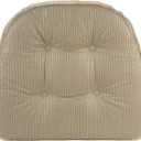 Non-Slip Chair Cushions, Assembled in USA, U-Shaped Skid-Proof Seat Pads for Dining Room, Kitchen, Office, 15"x16", 6 Pack