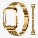 Slim Metal Bands Compatible with Apple Watch 40mm 38mm 41mm 42mm 44mm 45mm, Metal Stainless Steel Chain Strap for Women iWatch Series 9 8 7 6 5 4 3 2 1 SE