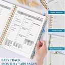 2026 Planner, Weekly and Monthly Calendar Planner from January 2026 - December 2026, 8.5" x 11" Hardcover Leather Hourly Appointment Book with Tabs, Spiral Daily Planners for College School Work Home, Sky Blue (A4)