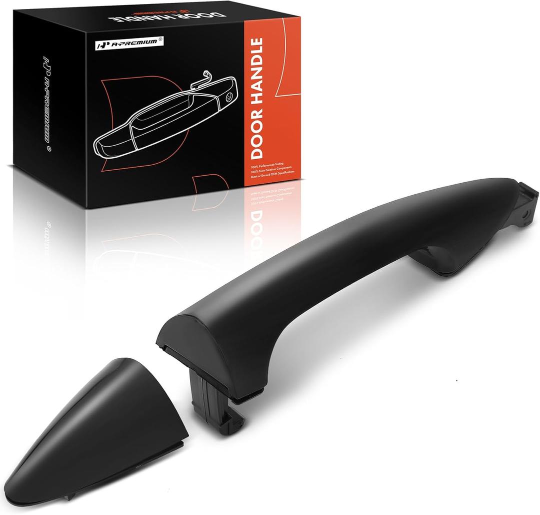 A-Premium Front or Rear Passenger Side Exterior Door Handle Compatible with Hyundai Accent 2012-2017, Primed Black, Replace# 826611R000