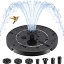 Yeomi 3.5W Solar Bird Bath Fountain, Solar Water Fountain Pump with 6 Nozzles 4 Fixed Stakes, Upgraded Solar Powered Water Fountain for Bird Bath, Garden, Patio, Pond, Fish Tank, Outdoor Decor
