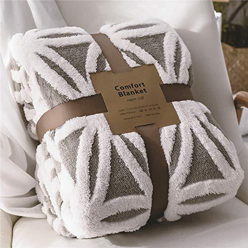 LOMAO Sherpa Fleece Blanket for Mom Cozy Soft Throw Blanket for Women Men Easter Gifts Dual Sided Couch Sofa Bed Blanket (Grey, 60''x80'')