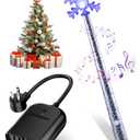 Magic Wand for Christmas Tree Light, Wireless Christmas Tree Wand Remote Control for Christmas String Lights and Decorations Lights Turn On and Off, Surprised for Kids Family Christmas Gift, 2 Sockets