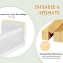 Floating Book Shelves for Wall, 23.6 inch Natural Wood Nursery Shelves for Book Storage, Solid Pine Wooden Floating Bookshelf for Bedroom Living Room, Set of 3, White