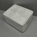 Compostable 5 Compartment Plates Disposable, 10.25 x 8.25 inch, 125 Pack Divided Paper Plates Heavy Duty, Biodegradable Eco-Friendly Bagasse Sectional School Lunch Trays, White 10 inch