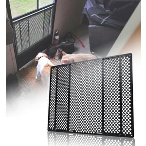 RV Screen Door Protector for Dogs, Adjustable RV Screen Door Pet Protector Guard, Black(Patented Design)
