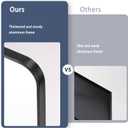Giftgarden 47x14 Black Full Length Mirror Aluminum Alloy Framed, Sleek Long Full-Body Metal Tall Mirror Wall Mounted or Hang Over The Door for Bedroom Bathroom Closet