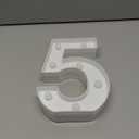 Marquee Numbers Light up Numbers, 0-9 Number Battery Powered LED Light, White Plastic Numbers Sign, Night Light Number Decor for Graduation Engagement Wedding Baby Shower Birthday (Number 5)