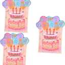 EXCEART 3pcs Decorate Birthday Chair Cover for Party Happy Birthday Chair Cover for Classroom The Office Decor Happy Birthday Chair Happy Birthday Chair Cover for School Make up Apparel