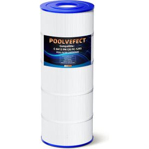 Pool Filter Cartridge Replacement Compatible with Hayward C1200 CX1200RE,Pleatco PA120, Unicel C-8412, Filbur FC-1293, Ultra-B2, Clearwater II 125, 120 Sq.Ft, 23-5/16"x8-15/16, 1 Pack