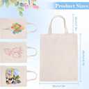 Canvas Tote Bag Bulk 24 Pack Sublimation Tote Bags, Lightweight Medium Reusable Grocery Shopping Cloth Bags for Heat Transfer Vinyl(13.7x15in)