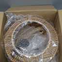 Hanging Lamp Plug in Pendant Light Rattan Hanging Lights with Plug in Cord Hanging lamp Hanging Lights with Plug in Cord Hanging lamp for Living Room (Pumpkin)