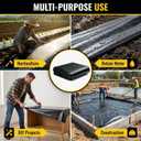 4 Mil Black Plastic Sheeting Roll, 4 FT x 100 FT Heavy Duty Plastic Roll for Garden Weed Barrier, Landscaping, Vapor & Dust Protection
