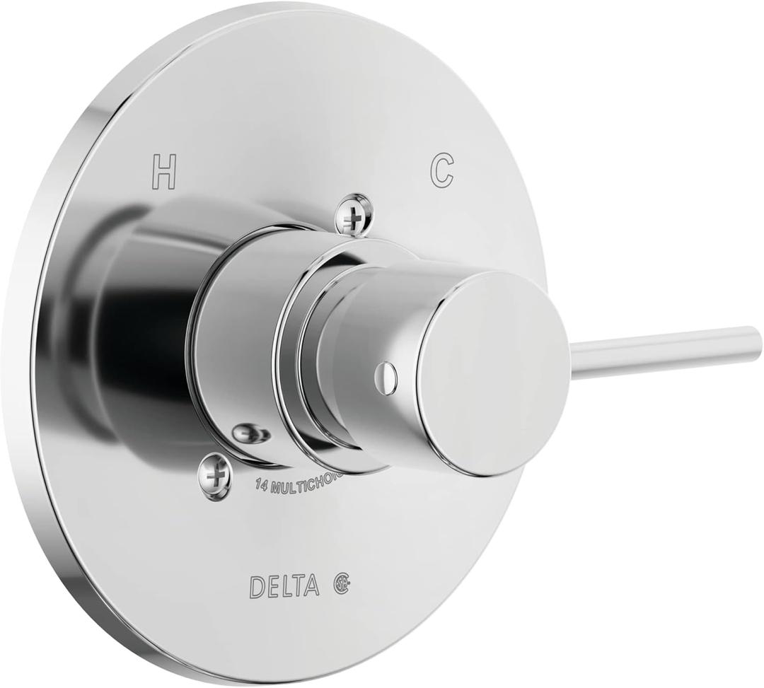 Delta Modern Shower Valve Kit - Trim & Handle Replacement, Chrome T14059-PP Series (Handle Not Included)