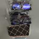 CHOFILORD 6 Pack Fashion Reading Glasses for Women Men Blue Light Blocking Oversized Square Readers with Spring Hinge