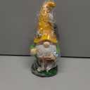Solar Garden Gnome Statue with Lantern - Hand-Painted Resin Gnome Decor, IP44 Waterproof Outdoor Figurine for Yard Patio Porch, for Mom Women Housewarming Christmas