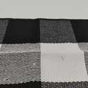 SEEKSEE Cotton Buffalo Plaid Rug 2'x3' Black and White Checked Rug Washable Doormats Indoor Outdoor Rugs for Layered Front Door Mats, Porch, Kitchen, Farmhouse, Entryway (2ftx 3ft(Rectangular), Black and White Plaid)