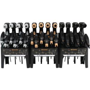 Wheeler 30 Piece SAE/Metric Hex and Torx P-Handle Set for Pistol Rifle Handgun Gunsmithing Rebuild and Maintenance, Black, Yellow, Gray